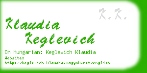 klaudia keglevich business card